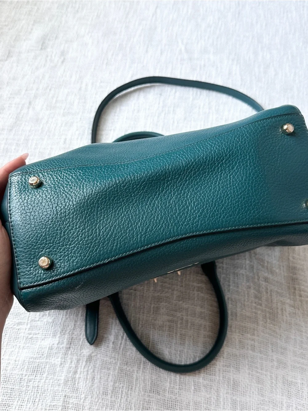 Coach Teal Pebble Blake Carryall Crossbody Purse/Wallet & Dustbag Set 🦚